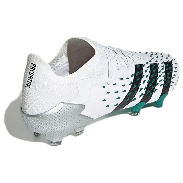Adidas Predator Freak.1 L EQT Punta Redonda Con Cordones FG (Goma Tachuela Larga) Zapatos de Fútbol Duraderos para Hombre Zapatos de Fútbol Blanco Verde Negro GW0749