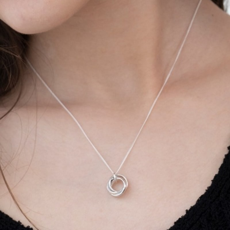 BEFORE MOONRISE [Silver 925] Triple Circle Necklace SN41