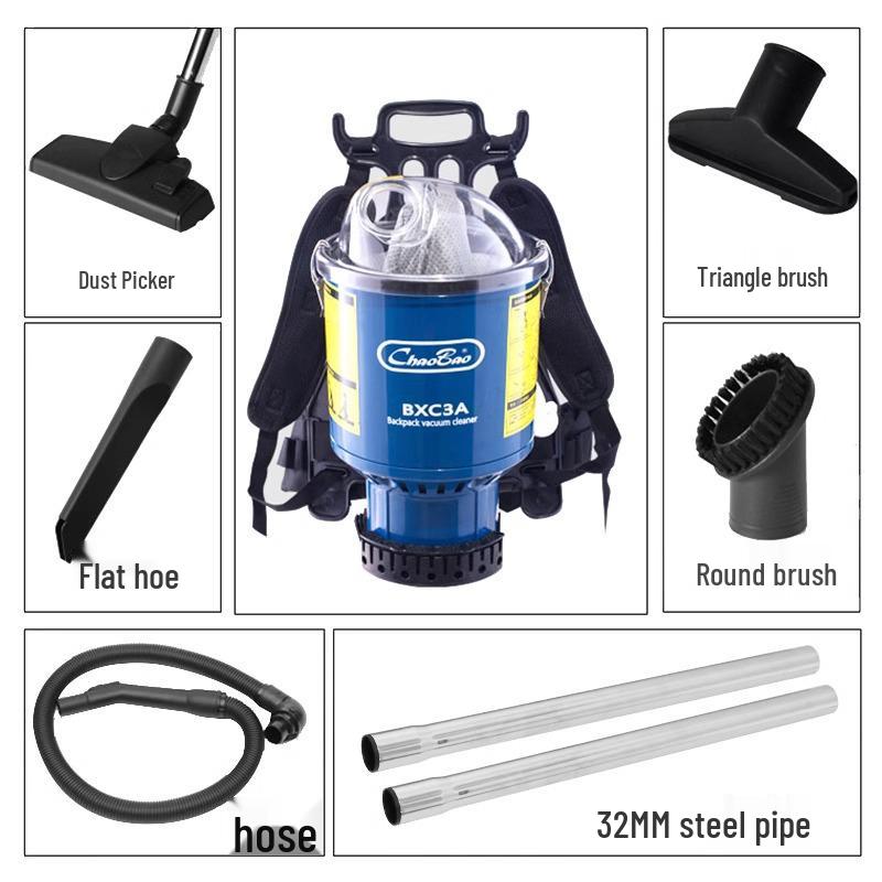 ChaoBao 1000W Portable Commercial Shoulder-Back Vacuum Cleaner, 5L Capacity, Ideal for High-Altitude and Stair Cleaning