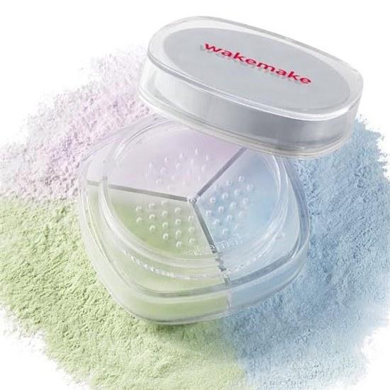 Wakemake Stay Fixer Multi Color Powder 01 Pale Clear Pore Cover Tone Up Transparency Long-lasting Face Loose Oil Control Makeup Keep Korean Cosmetics