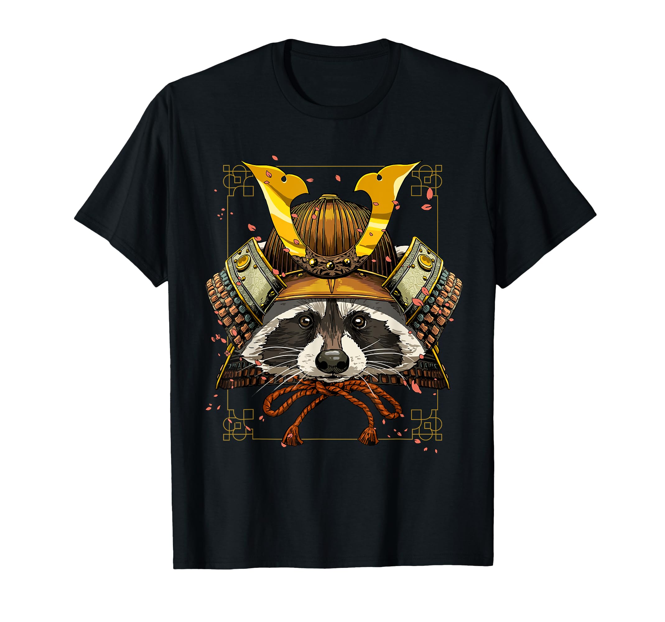 Samurai Tanuki Japanese Warrior Bushido Japanese Style T-Shirt