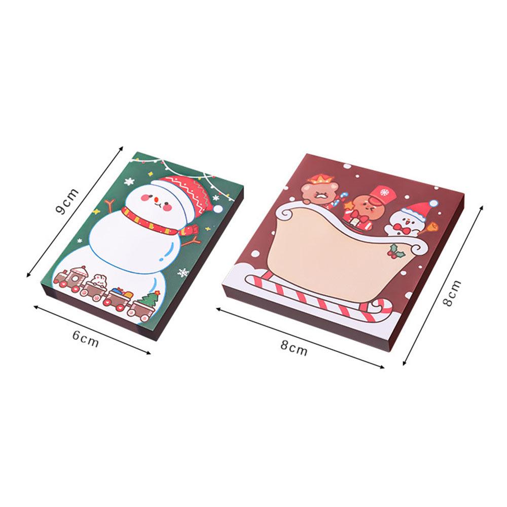1 Piece Adhesive Kawaii Christmas Sticky Notes Notepad Memo Pad Office School Supplies Stationery Sticker