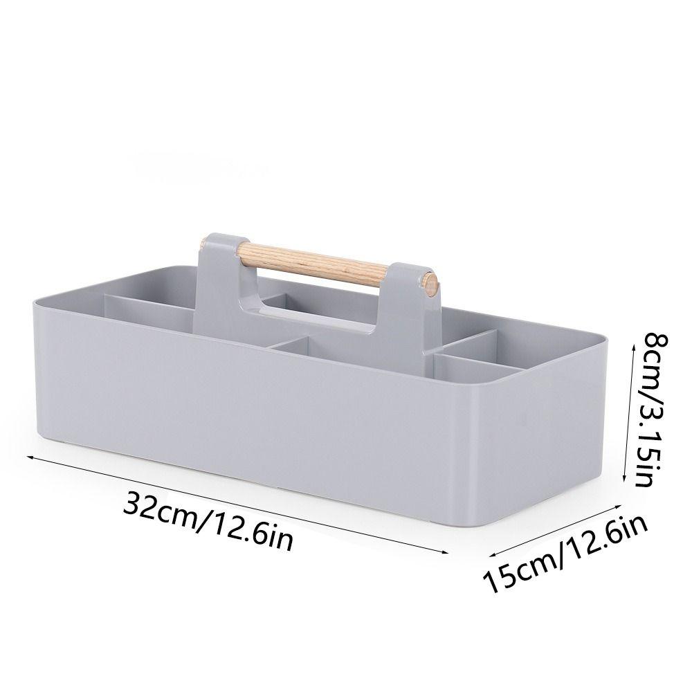 Plastic Stationery Finishing Box Multi-compartment Divided Baskets Desktop Storage Case  Makeup