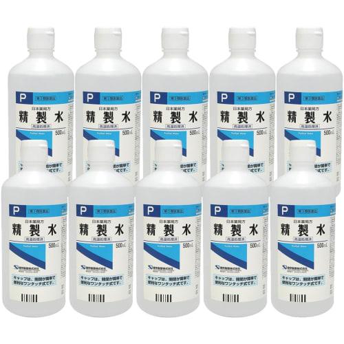 [Category 3 OTC Drug] Japanese Pharmacopoeia Purified Water 500mL X 10