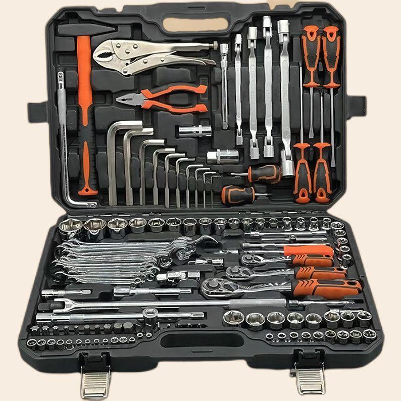Multifunctional Auto & Motorcycle Repair Tool Set with Ratchet Socket Wrench