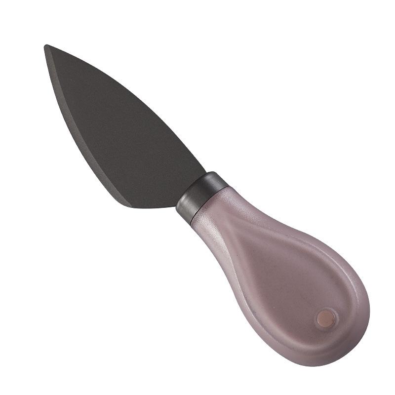 Stainless Steel Titanium-Plated Cheese Knife Set - Includes Cheese Knife, Fork, and Spatula.