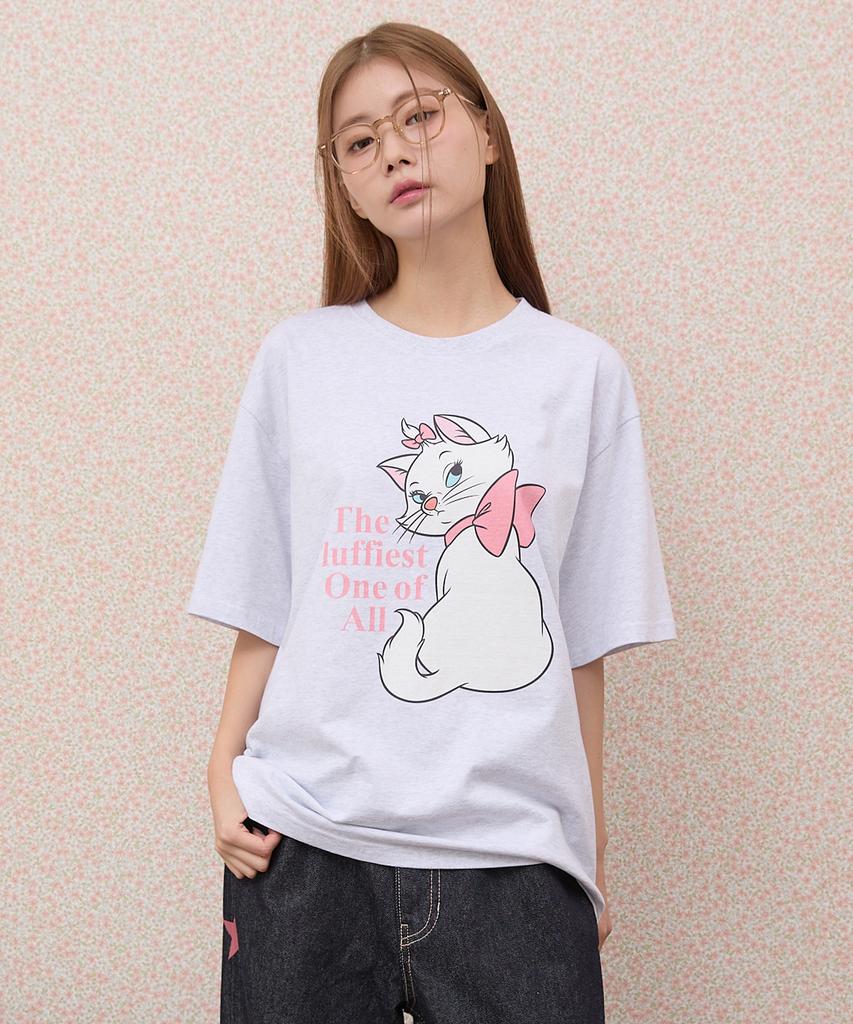 WAIKEI Aristocat Marie_Short Sleeve T-Shirt Melange White