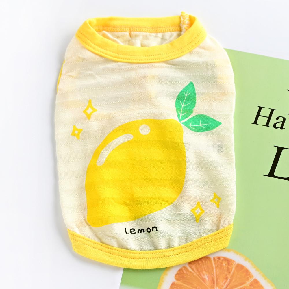 

Жилет для питомца «Лимон», кошечка, собака, клубничное платье, одежда, летняя тонкая секция, плюшевый йоркширский щенок, чайная чашка, собака, молочная собака, жилет, юбка XXL