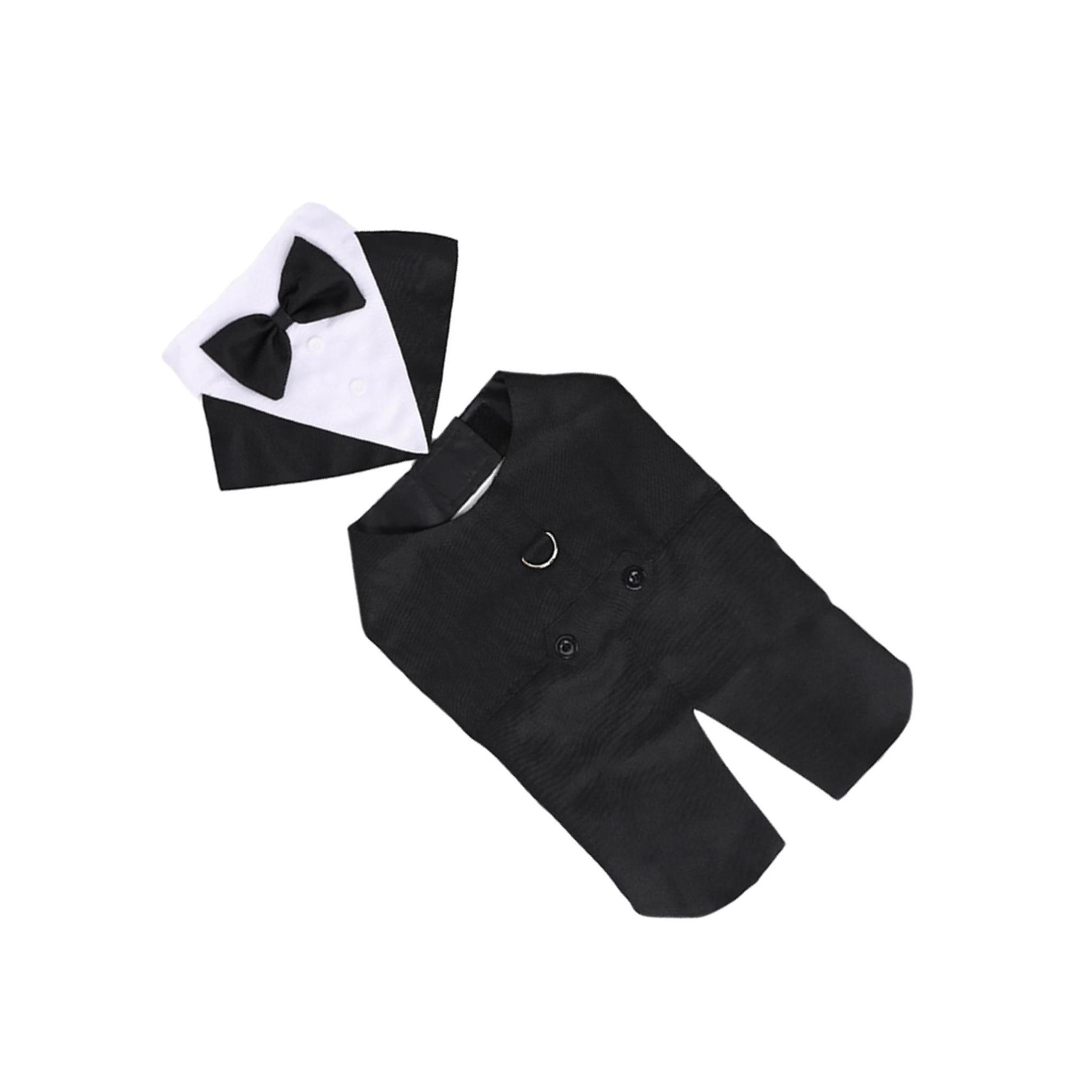 

Смокинг для собак, костюм для собаки и бандана, комплект, праздничная рубашка, изысканная строчка size xl