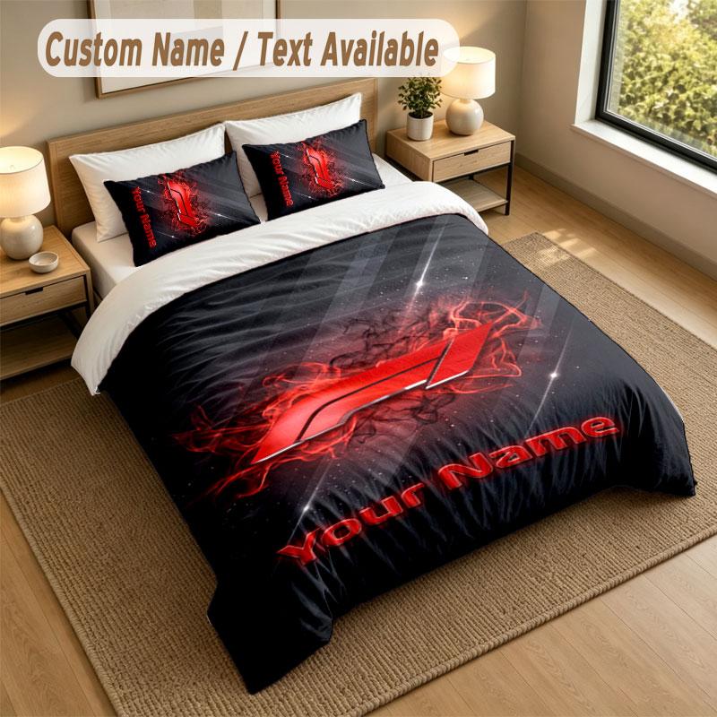 Bedding Set 1 Duvet Cover 2 Pillowcases F1 Print Soft Bed Linen Bedroom Decor