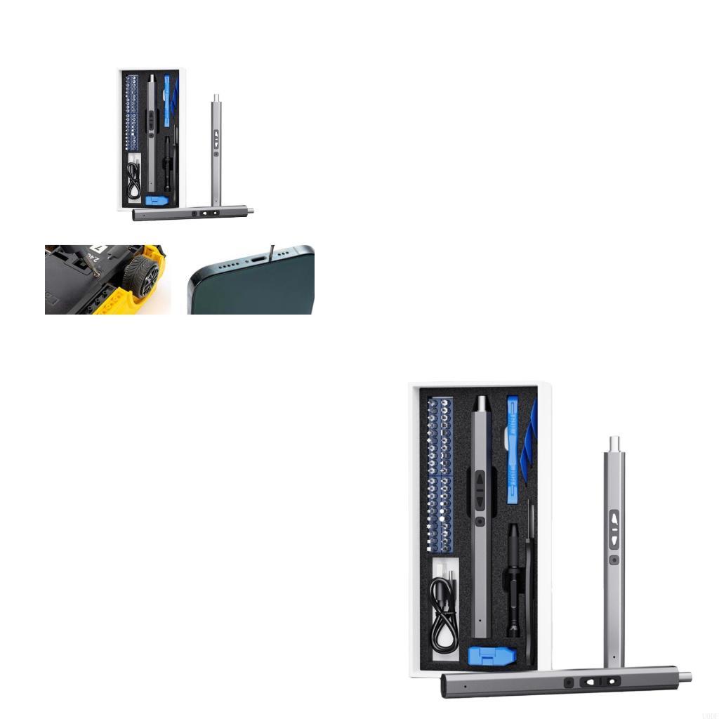 Portable Electric Screwdriver Set 28 Accessories Build In LED Light Fast Charging