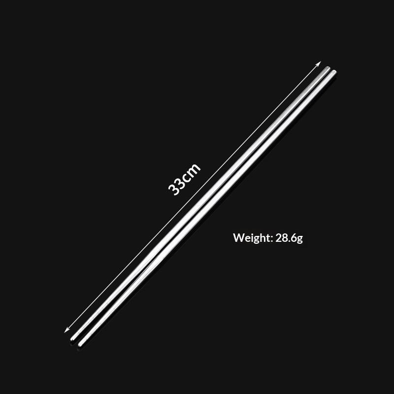 1Pair Stainless Steel Chopsticks Non Slip Tip Heat Resistant Reusable Dishwasher Safe For Home Asian Restaurant Daily Use