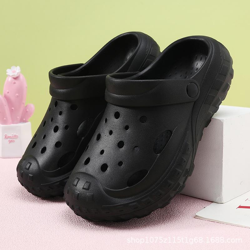 Thick-soled hole shoes, non-slip and deodorant for summer wear, fashionable soft-soled comfortable new versatile beach sandals