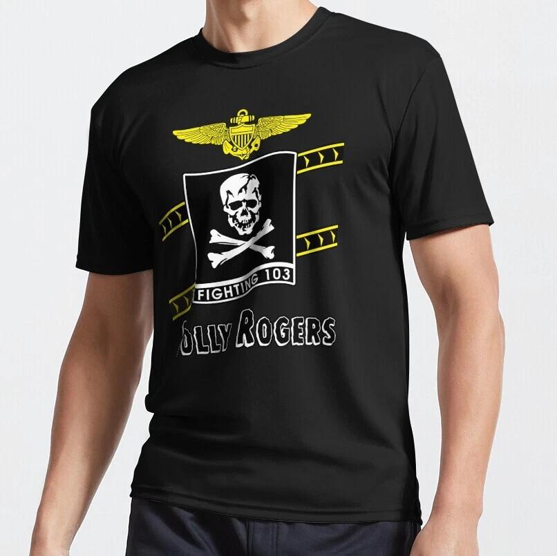 US NAVY JOLLY ROGERS VFA103 T-SHIRT M