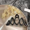Elegant Geometric Wave Gold Silver Color Hair Claw Clip for Women Metal Large Hair Crab Clamp Hairgrip Korean Hair Accessories Headwear