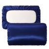 2pcs Satin Silk Sleeping Pillowcase Solid Color Pillow Cover  Pillow Protector