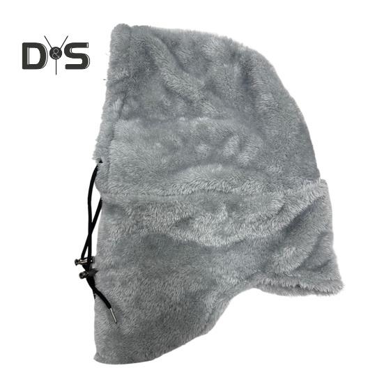 

Женская зимняя шапка-балаклава, толстая, теплая, ветрозащитная, для езды на велосипеде, защитная, регулируемая, со шнурком, полная защита, для путешествий на открытом воздухе, для катания на лыжах в холодную погоду серый