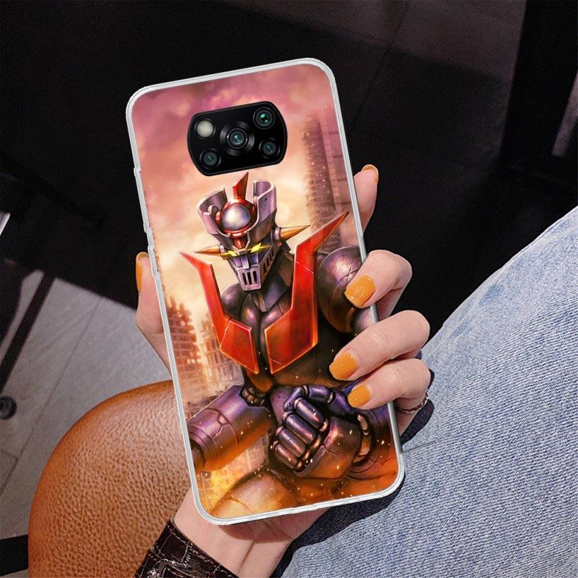 Manga Mazinger Z Anime Phnoe Case for Xiaomi Poco X5 X6 X7 Pro X4 Gt F7 Ultra M8 M7 Redmi 15C 15 13C 13 12C 12 Unique Cover Coqu
