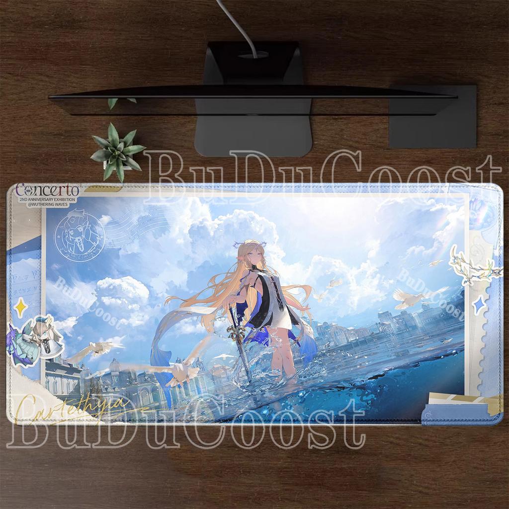 PC Gaming WuWa Fleurdelys Cartethyia Wuthering Waves Mousepad HD Printing Office Mouse Pad Anime Sexy Girl Keyboard XXL Desk Mat