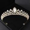 Gold Color Crystal Tiaras and Crowns Headband for Women Party Rhinestone Bridal Wedding Hair Accessories Jewelry Crown Tiara