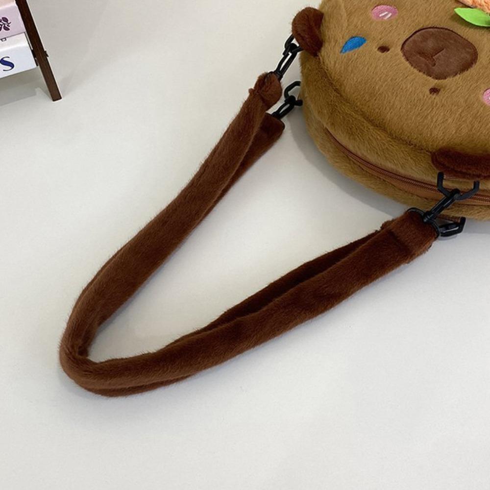 Stuffed Capyabra Plush Bag Plush Cartoon Doll Bag Children's Gift Capyabra Backpack  Gifts