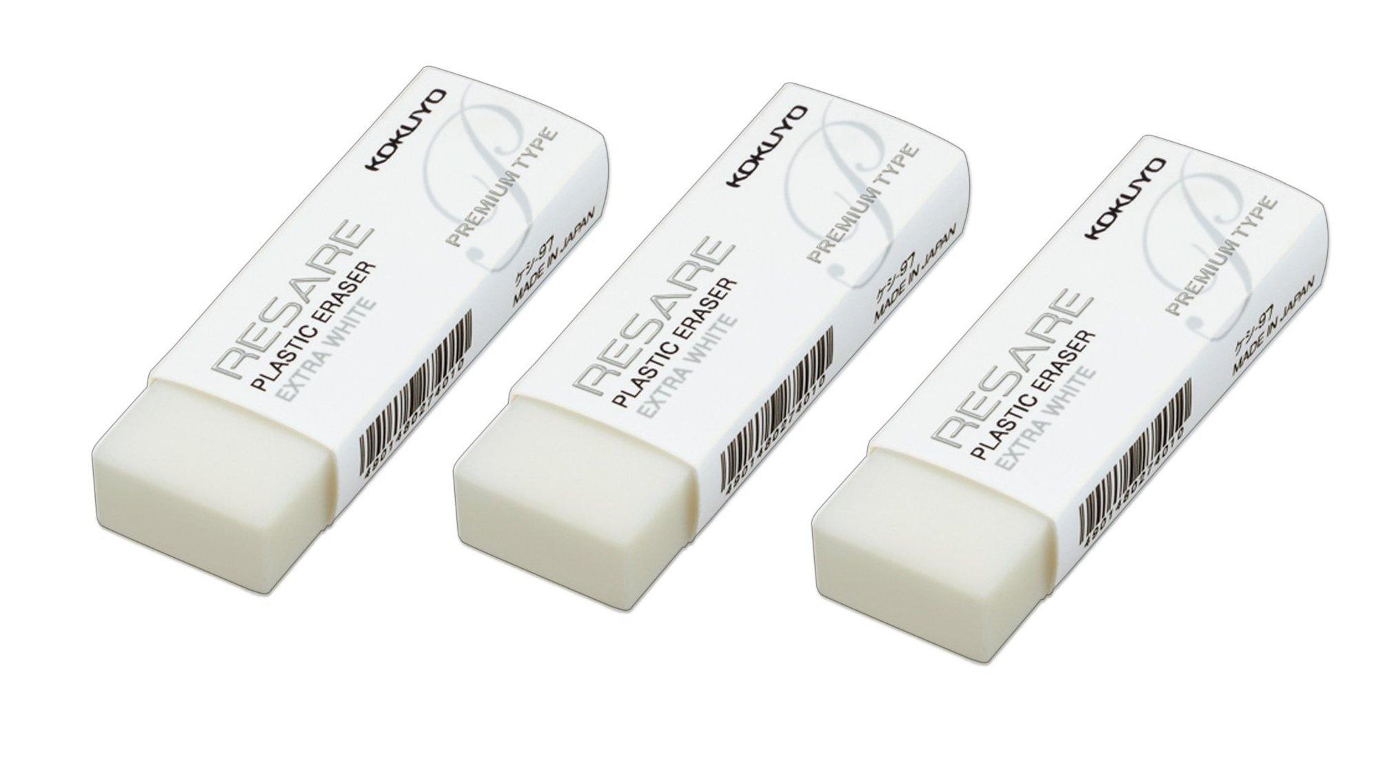 

KOKUYO Eraser Resale Premium Type Set of 3 White Keshi-97