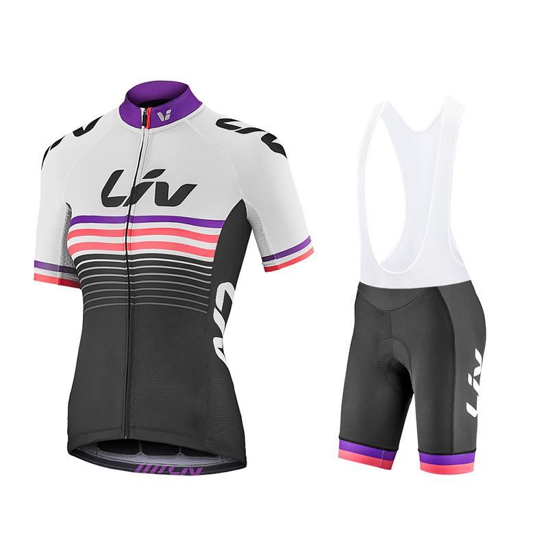 Damen atmungsaktives Mountainbike-Radtrikot-Set Kurzarm-Fahrbekleidung