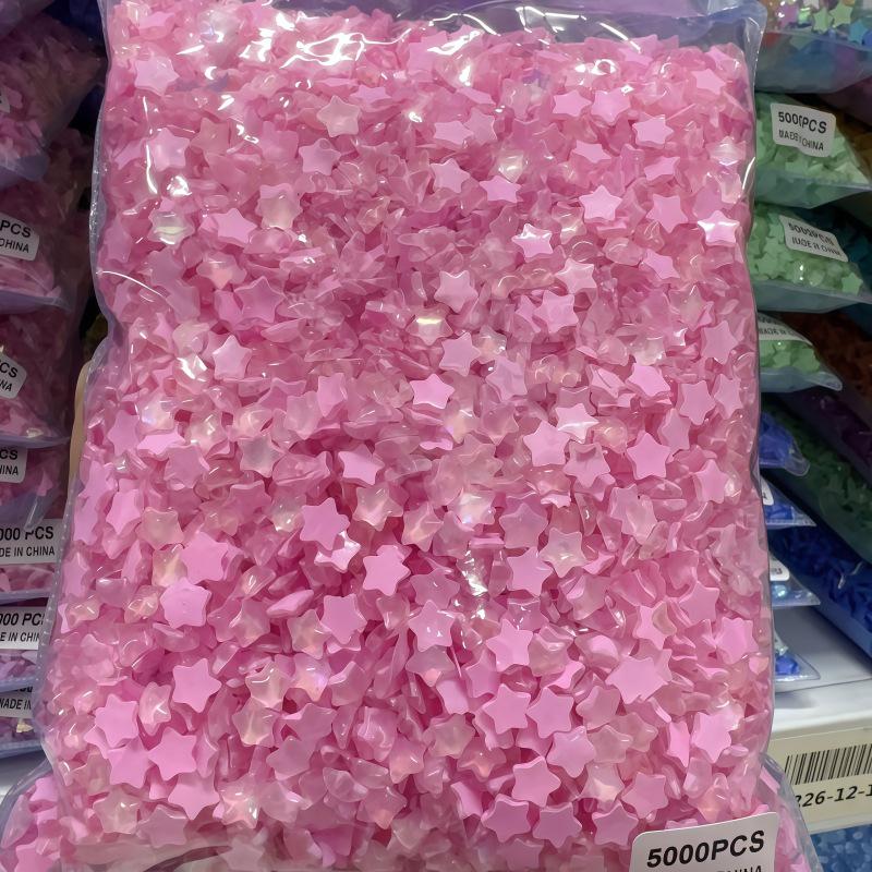 Mocha Glitter Star Nail Art & Hair Clips Resin Accessories