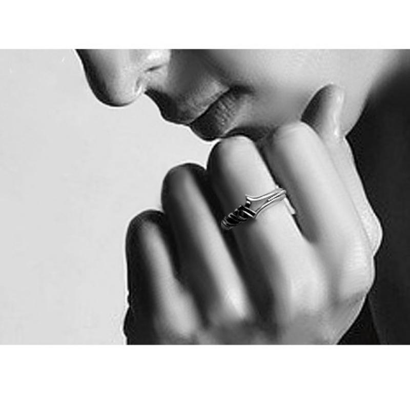 Silver Thorn Open Adjustable Ring for Men and Women, Fashionable, Simple, Personalized Retro Ring