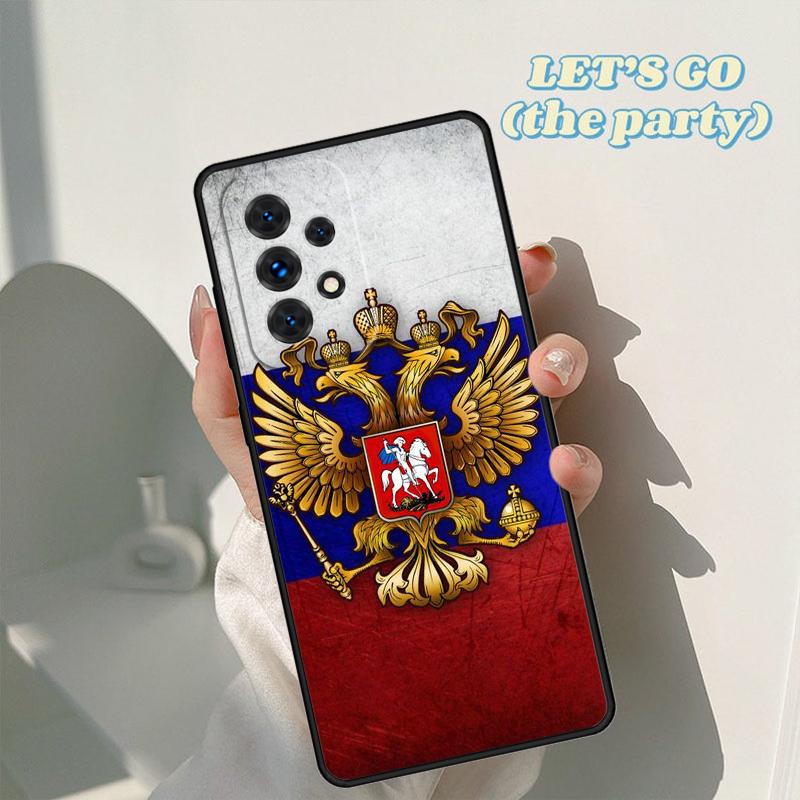 Russia Flag Coat Of Arms phone case For Samsung Galaxy A42 A31 A40 A51 A71 A32 A80 A91 A52 A72 A20e A21S A50 A70 A11 A12 Cover