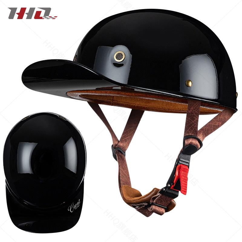 Motorcycle Helmet Half Helmet Summer Men's and Women's Vintage Harley Electric Motor Car Baseball Cap and Helmet