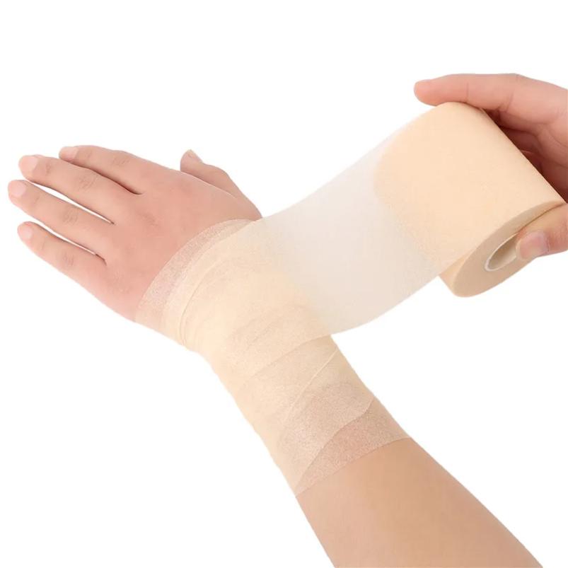 Durable And Safe Foam Cotton Skin Film Self-Adhesive Elastic Bandage Elbow Knee Skin Mask Film Foam Underwrap Sports Pre-Wrap For Athletic Tape