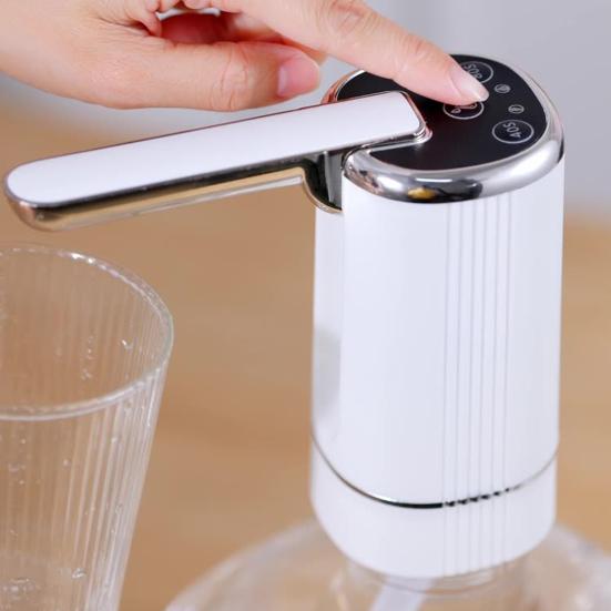 Foldable Water Dispenser Pump with 3 Speed Modes 1200mAh Automatic Water Pump for 5-Gallon Bottles 600ml Timed Dispensing Water Pump