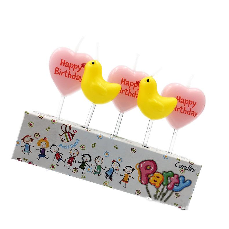 Animal Chicken Love English Letter Birthday Candle Creative HAPPYBIRTHDAY Happy Birthday Candle