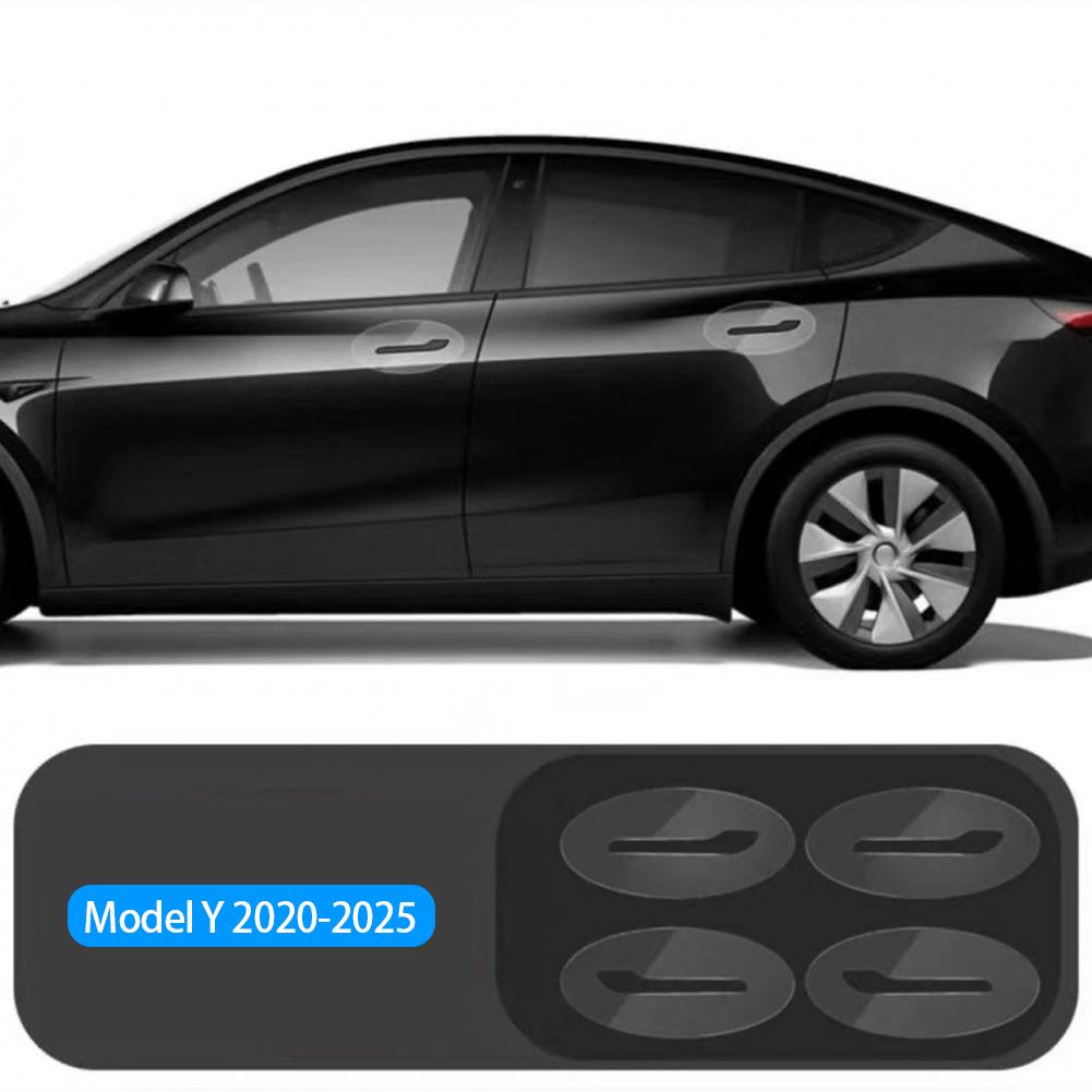8Pcs/Set Car Door Handle Scratch Protector Inverted Door Handle Paint Protective TPU Film Clothing For Tesla Model 3 Model Y 2017-2025