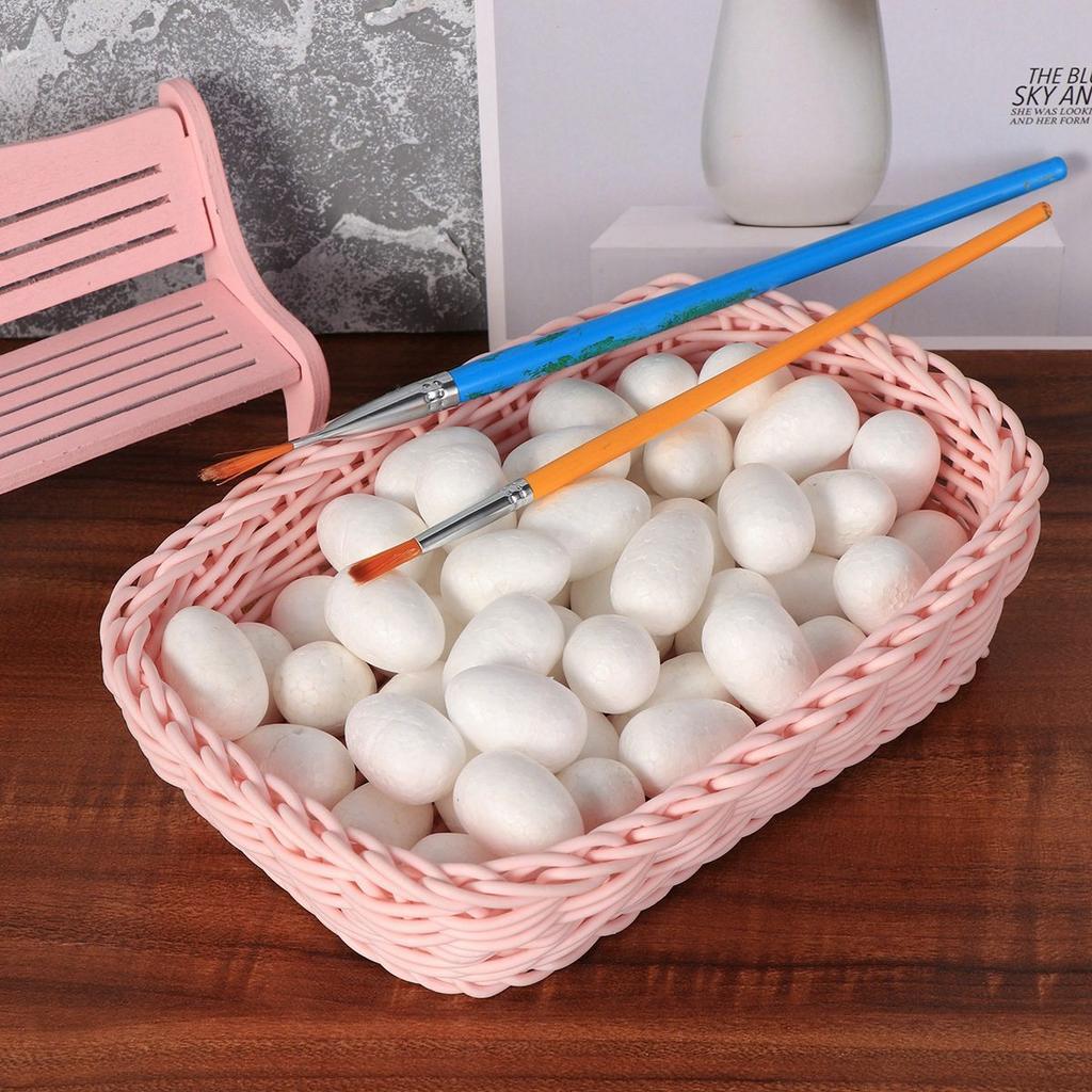 50Pcs Foam Painting Eggs Craft Egg for Easter DIY Decorations Kids Party Favors Holiday Wedding Halloween Harvest Festival Ghost