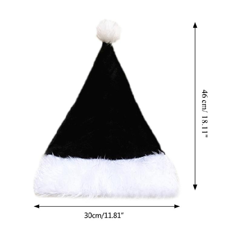 Christmas Party Hat Furry Christmas Hat Plush Santa Hat Christmas Party Decor