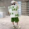 Summer Boys' Sets Clothing Kids Cotton T-shirt Shorts 2 Pieces Tracksuit Age 5-14 Years Old