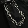 Silver-Tone Metal Pants Chain for Men and Women, Number-Shaped Linked Design with Connecting Rings for Punk, Techwear, and Stage Outfits