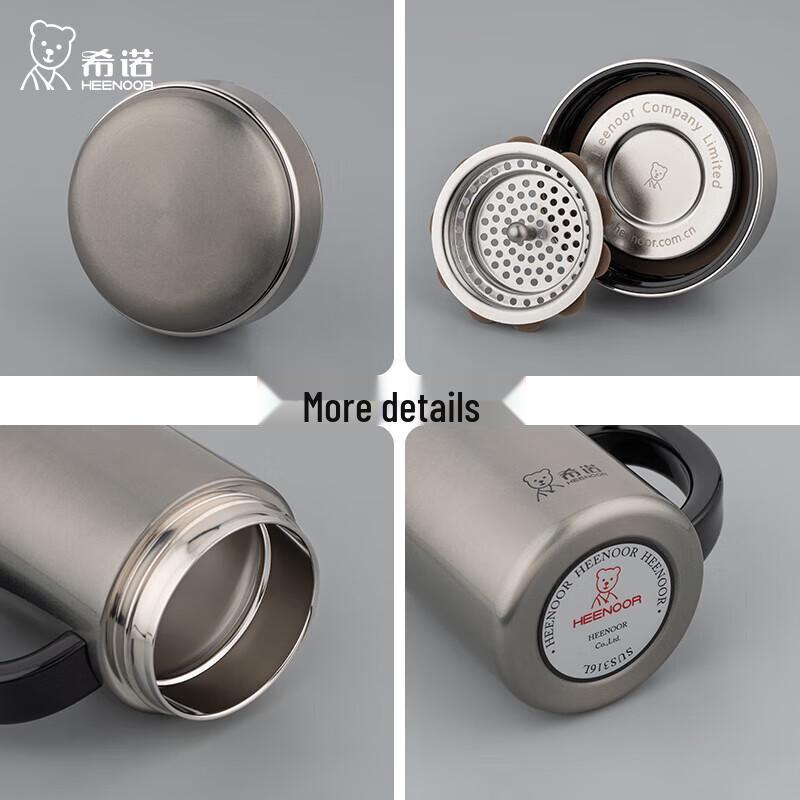 Heenoor Men's 500ml 316L Stainless Steel Thermal Tea Mug