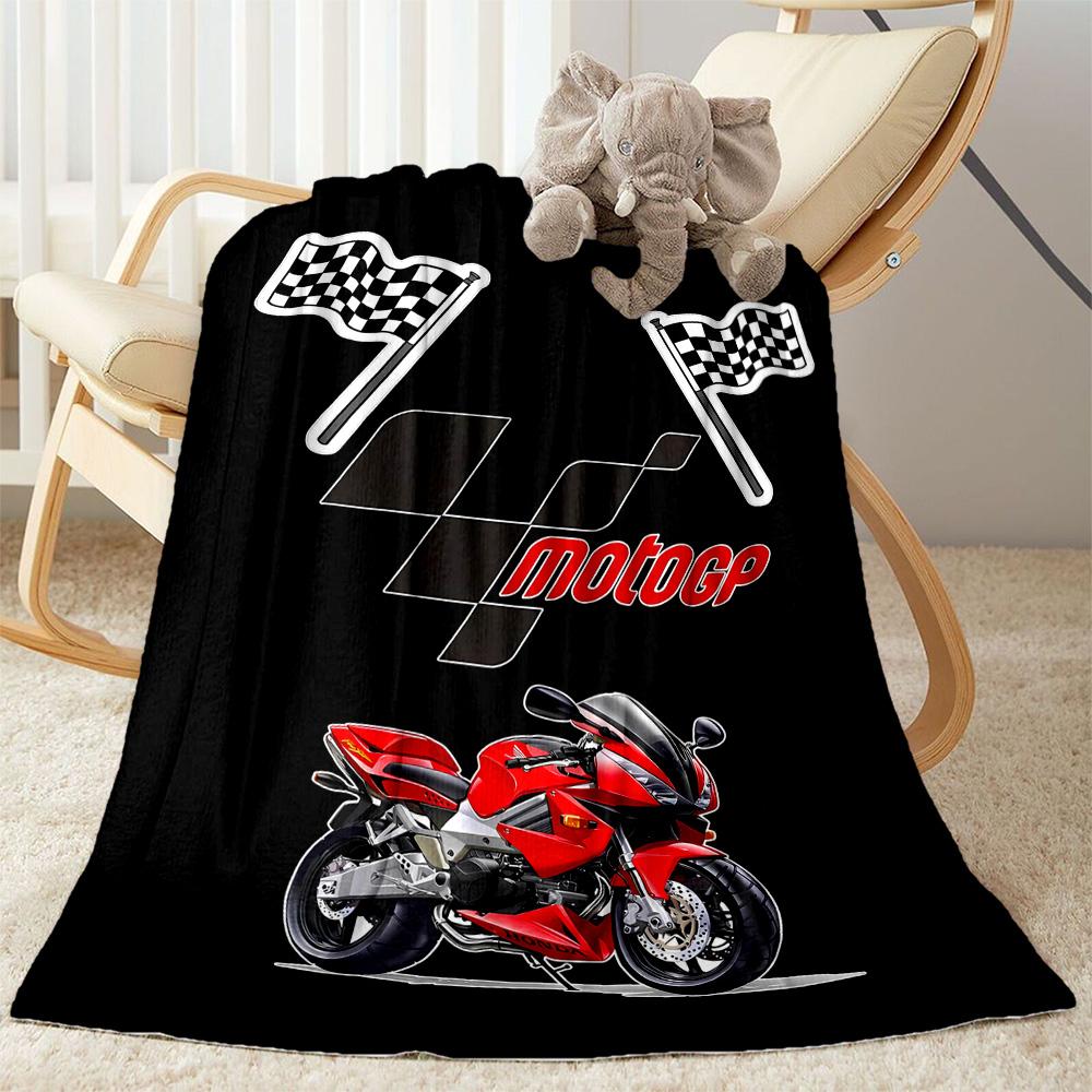 Motogp Flammen Logo Flanelldecke - Weich und geeignet für Sofas, Betten, Büros, Reisen, alle Jahreszeiten, tolles Geschenk für Feiertage und Geburtstage.