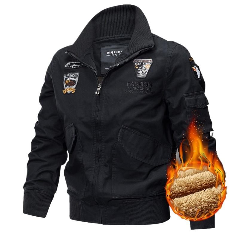 

Новые зимние мужские куртки-бомберы, мужские куртки ВВС в стиле сафари, много карманов, рабочие куртки, качественные мужские хлопковые карго-пальто 4XL чёрный