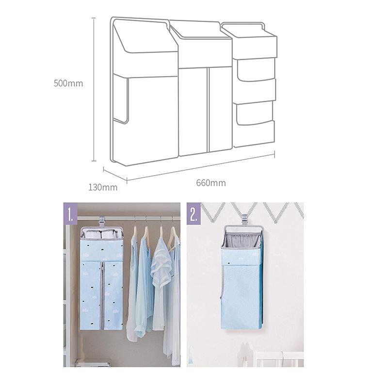 Baby Bed Organizer Hanging Bags Newborn Crib Diaper Storage Bag For Babies Infant Diaper Clothing Caddy Bag Bedding Nursing Bag