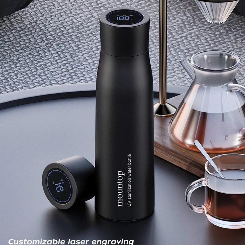 500ml Self-Cleaning Smart Water Bottle Double Wall Stainless Steel Insulated Vacuum Insulated Cup Sterilized Water Cup Gift Cup Coffee Cup Reusable