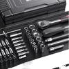 46-Piece Multifunctional Socket Wrench Set for Auto, Motorcycle, and Household Repair