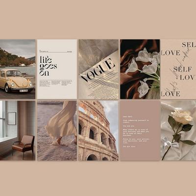 Girls Coco [10-Sheet Set] European-Style Postcard Photo Card Wall Decoration Interior Prop Poster Background Photo Sticker