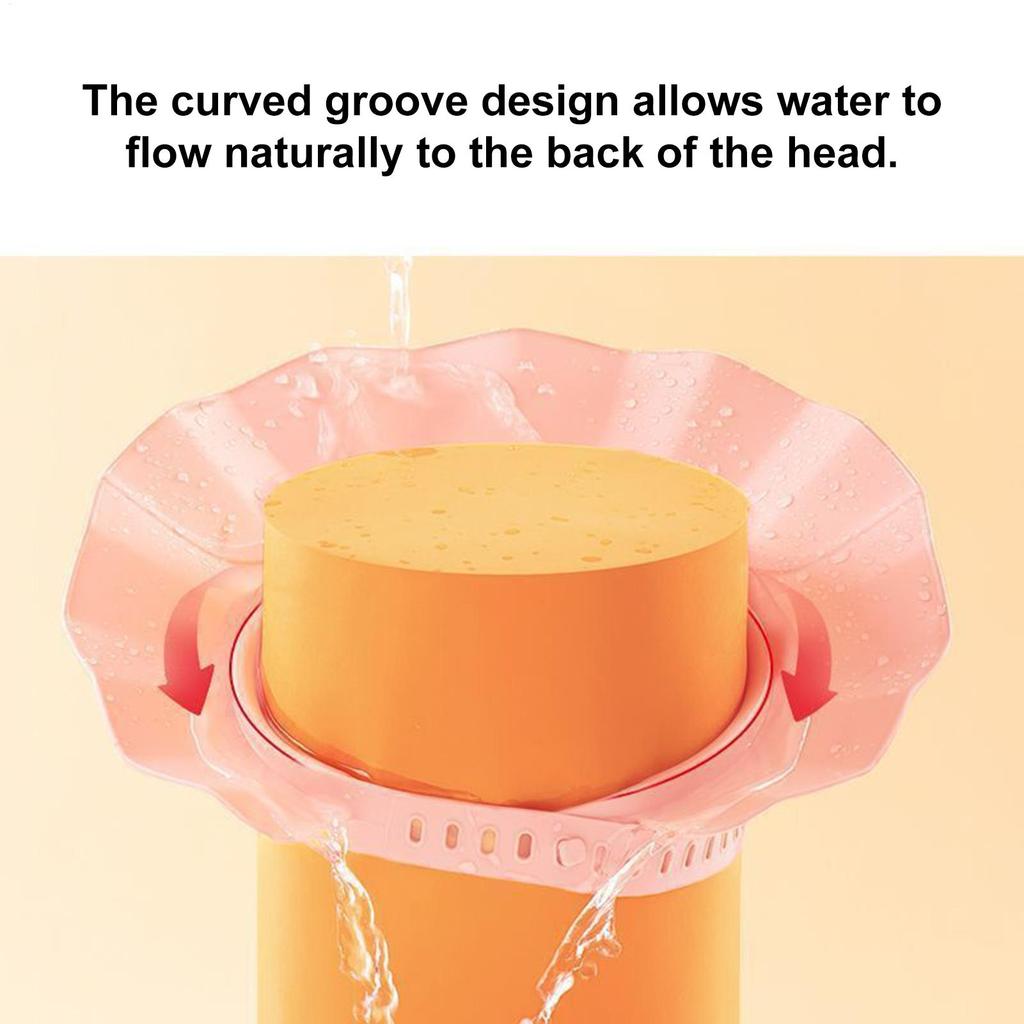 Bath Visor Adjustable Baby Shower Caps Kids Shampoo Hat Bath Shield Waterproof Ear Eye Protection Visor Portable  Wash Hair Hat