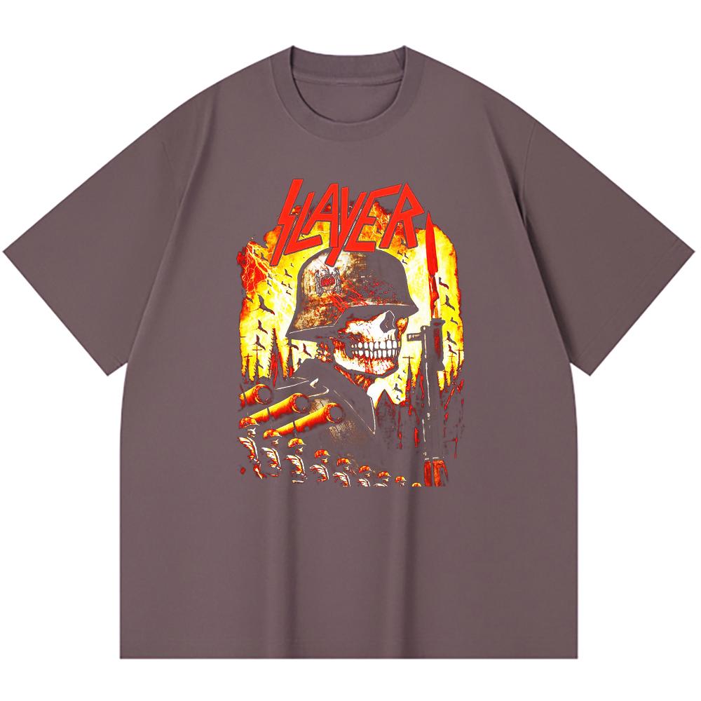 T-shirt Heavy Metal 100% Cotone 230 Gsm Stampa Band Rock Musica Popolare Unisex T-shirt Pesante in Cotone