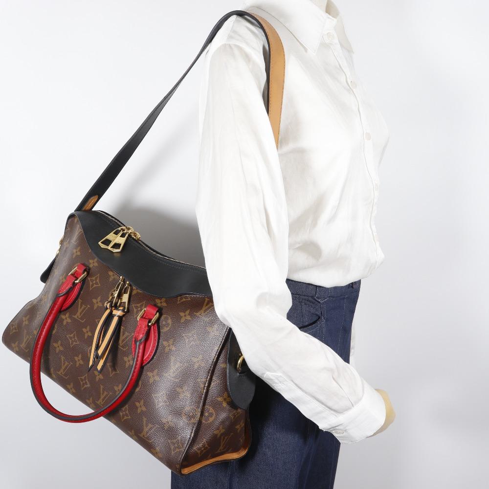 LOUIS VUITTON Tuileries Tote Handbag M41456 2WAYShoulder Brown Monogram canvas Women Used