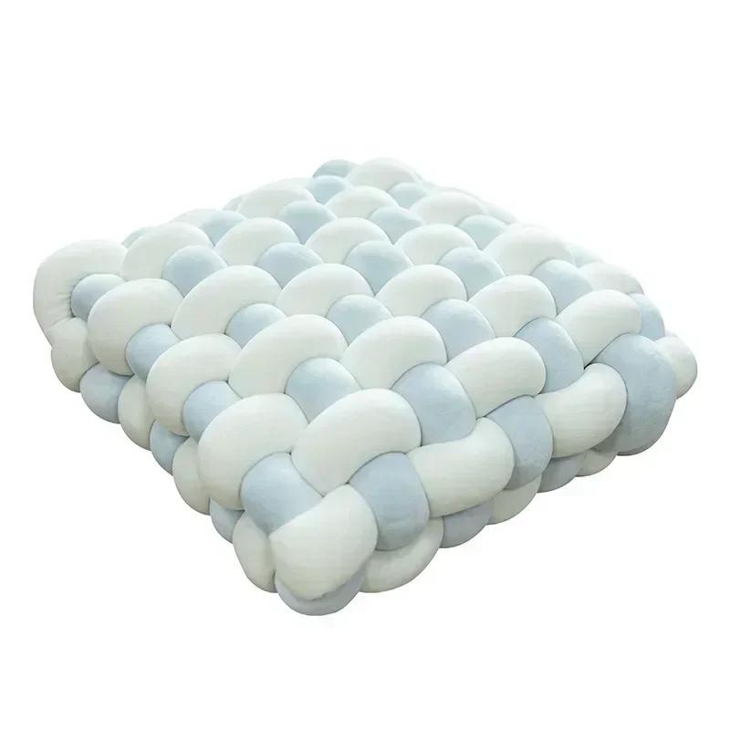 Knotted Square Cushion Nordic Aesthetic Stuffed Pillow Office Chair Decorative Plush Pillow Sleeping Back Knot Hand-made Cushion